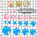 Mini Dome Cabochon Gemstone Pastry Silicone Mold for Cake Decoration, Cupcake Topper, Polymer Clay, Crafting, Resin Epoxy, Jewelry Making 2 Bundle Circle and Faceted, 20-Cavity