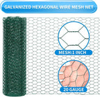 48'' x 150' Green Chicken Wire Fencing, 1 inch Chicken Wire and 20 Gauge Poultry Netting, Garden Mesh Fence Roll for Floral Arrangements/Crafts/Farm/Livestock/Pet Protection
