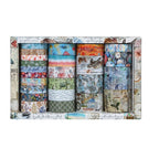 Vintage Washi Tape Set - 24 Rolls Arts Adhesive Tapes Assorted Retro Decorative Masking Tape Sets for Craft, Kids, Scrapbook, DIY, Gift Wrapping (8-Sea Treasures)