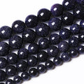 32PCS 12mm Starry Blue Sandstone Gemstone Beads Beads Natural Stone Round Loose Beads for Jewelry Making DIY Bracelet Necklace 15" Inch