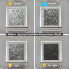 LEMON CLOUD Window Film, Decorative Window Privacy Film, Window Film Privacy Static Cling Frosted, Anti-UV Sun Blocker Heat Control for Home(Grayish Black, 29.5 x 78.7 inches