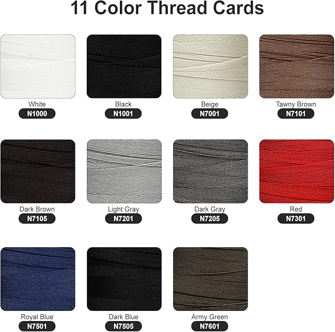 Extra Strong Bonded Nylon Thread #92 Tex90 – 16 OZ, 4200yds, Versatile Stitching Solution for Leather, Upholstery, Canvas Repair and More (White)