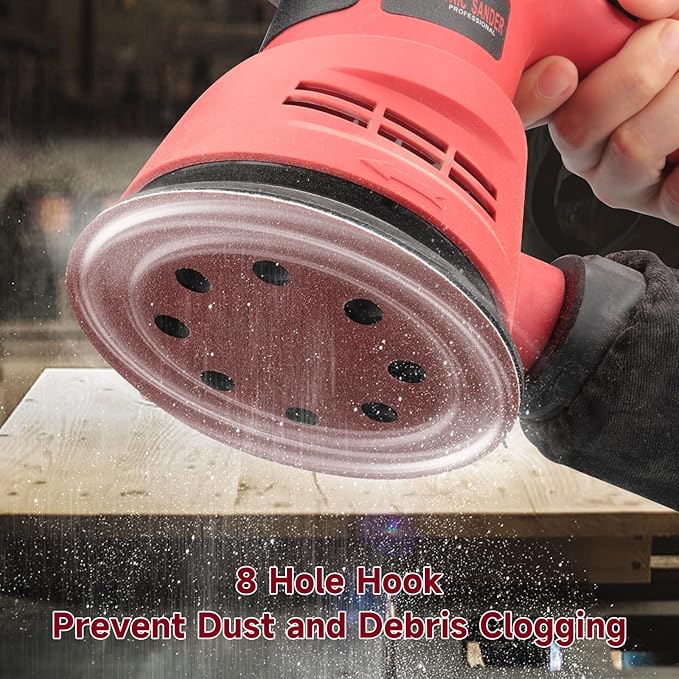 100 PCS 5 Inch Sanding Discs 100 Grit, Round Hook and Loop Sandpaper for Random Orbital Sander
