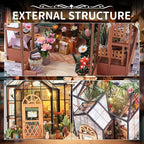 DIY Miniature House Kit, Miniature Kit with LED, Dollhouse Kit for Adults Teen, Mini House Building Kit for Birthday, Jenny Greenhouse