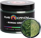 Eye Candy Pigments Premium Green Mica Powder - Bonsai Green (50gr) - for Epoxy, Resin, Soap, Paint, Woodworking, Acrylic Pouring, Bath Bombs, Fishing Lures - DIY Arts and Crafts Additive