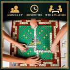 Calliope Games Double Double Dominoes - Mexican Train Domino Board Game With a Twist - Family Game For Game Night -2-4 Players