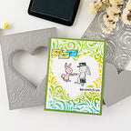 BAOFALI 2 Pcs Heart Cut Stamping Foam Grey Moldable Foam Stamps Plastic Dry Foam Stamp Pad Cut and Dry Foam Stamping Foam Block for Sculpture, Modeling, DIY Arts and Handicrafts Projects