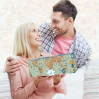 MOMIBOOK Puzzles for Adults 1000 Pieces Jigsaw Puzzles of Journey Through The World, Painting Image World Map Difficult Challenging Impossible Puzzle Unique Funny Party Christmas Birthday Gifts