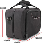 USA Gear Card Deck Storage Bag Compatible with TCG and CCG Deck Games - Card Protector Bag with Padded Shoulder Strap, Customizable Interior, Weather Resistant - Fits Boxes and Loose Cards - Black