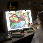 ARTDOT A3 LED Light Pad for Diamond Art Kits for Adults, USB Powered Light Board Kit, Adjustable Brightness with Diamond Painting Tools Detachable Stand and Clips