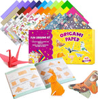Pigipigi Kids Craft Origami Paper Kit for Kids Ages 5-8 8-12, with Guiding Book, 160 Sheets DIY Art and Crafts Supplies, Colorful Folding Papers Set Projects Gifts Activity for Boy Girl Toy(Forest)