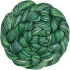 Merino Silk Luxe Tonal Designer Blend. Superfine Merino, Mulberry Silk, Tussah Silk. Top Roving for Spinning or Felting. Eden 4oz