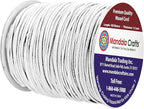 Mandala Crafts 1.5mm 109 Yards White Cotton Waxed Cord for Jewelry Making Bracelet Cord Waxed String - Beading String Thread Jewelry Cords for Necklaces String