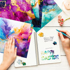 Marbled Scrapbook Paper Pad Color Marbled Patterned Paper 6×6,24 Sheets Single-Sided Scrapbooking CardStock Papers Pad for Holiday Cardmaking DIY Origami Journaling.
