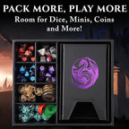 Soar Forge Dice Tray and Dice Tower for DND - All-in-One Tray, Storage & Large Tower for Random Rolls - Stores Dice for D&D, Mini's etc, Perfect RPG Gift Accessories (Purple Dragon)