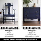 Daydream Apothecary Premium Chalk Style Paint for Furniture, Home Décor, Wood, DIY Interior Projects, Quick Dry, No Prep or Prime Needed, Matte Dark Blue - 16oz