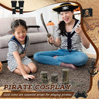 Hanaive 100 Pcs Pirate Coins Plastic Kids Fake Play Coins Replica Spanish Doubloons for Pirate Party Treasure Chest Board Games Tokens Toys Cosplay St. Patrick's(Bronze)