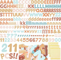 221 Pcs Bulletin Board Letters Round Alphabet Number Punctuation Symbol Combo Letter Cutouts Classroom Decoration for School Classroom Chalkboard Poster Board(Retro Boho)