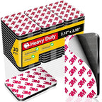 30 Pcs Large Strong Double Sided Adhesive Pads, Made of 3M, Heavy Duty Square Sticky Mounting Foam Tape for Car Décor Wall, 0.12" Thick Black Sticky Pads 2.13" x 3.35"