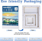 Stretched Canvases for Painting with 4x4 Inch, 6x6 Inch, 8x10 Inch, 3 Packs Pinting Blank Canvases for Acrylics,Oils & Other Painting Media, 5/8 Inch Profile 100% Cotton Artist Framed Canvas