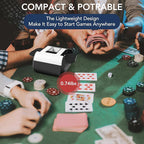 Automatic Card Shuffler, Rechargeable 1-2 Deck Card Dealer Machine, Low Noise Electric Casino Shuffler for UNO, Blackjack, Texas Hold'em, Home Card Games