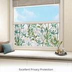 LEMON CLOUD Window Privacy Film, Stained Glass Window Film, Decorative Rainbow Window Clings, Static Cling Non Adhesive Door Stickers, Anti-UV Sun Blocker Heat Control for Home 35.4 x 157.4 inches
