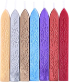Yoption 15Pcs Sealing Wax Sticks with Wicks for Wax Seal Stamp, Wedding Invitations, Gift Packaging, Christmas (15 Colors)