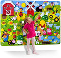 QUOKKA Farm Felt Board for Toddlers - 70 PCS Double-Thick Felt Board Story Set with Large 41x30 Inch Durable Wall Activity Boards - Ideal for Storytelling Indoor Toddler Activities and Classroom
