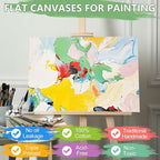 FUMILE Canvas Boards for Painting 8x10, 46 Pack Canvases Primed Acid Free Blank Canvas Panels for Classroom and Parties
