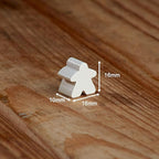 100 Wooden Meeples, Family Games Accessories – Multi-Color Board Game Tokens Ideal for Sorting, Counting, Classrooms, Replacement Pieces