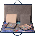 Lavievert 1000 Piece Jigsaw Puzzle Board with Padded Cover, Portable Case with 4 Sorting Trays & Detachable Board, Puzzle Caddy Storage Saver with Non-Slip Surface for Adults