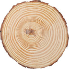 JEUIHAU 10 PCS 6.7-7 Inches Natural Unfinished Wood Slices, Round Wooden Tree Bark Discs, Wooden Circles for DIY Crafts, Christmas, Rustic Wedding Ornaments