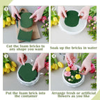 24 Packs Floral Foam Blocks Wet & Dry Floral Foam Bricks 5.5x3.1x1.8 Inch Flower Arranging Kit for Fresh and Artificial Flowers Florist Foam Blocks for Wedding Home Decor