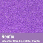 Renfio Iridescent Ultra Fine Glitter Powder Resin Supplies Glitters 1.94 Oz (55g) PET Flake Crafts Sequins 1/128" 0.008" 0.2mm Epoxy Chips Flakes for Tumblers Slime Painting Roses - Dream Purple