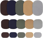 30 Pieces Twill Fabric Patches Fabric Repair Patches Iron on Twill Patch Clothing Repair Patch Kit for Jacket Clothes, 5 Colors and 3 Sizes, 4.9 x 6.9 Inches, 3.7 x 4.1 Inches, 2 x 3 Inches