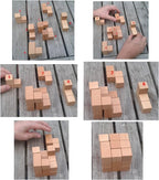 TOWO Large Wooden Soma Cube Puzzle - Brain Teaser Puzzle IQ Logic Math Puzzle for Kids and Adults - Mens Gift Sets-Gift Sets for Him-Gifts for Men Who Have Everything- Stocking Fillers Stuffers