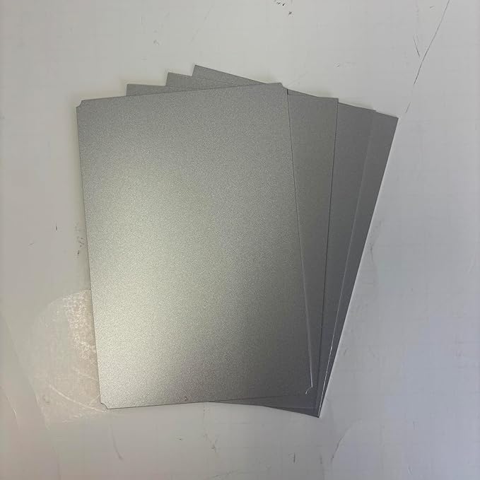 Blank Metal Plates for Laser Engraving - 4 Pack | Aluminum Sheets 0.020" Thick | CO2, Diode, Fiber Laser Compatible | Multiple Sizes & Colors (Silver (engraves black), 1.5x4 inch)