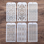 DIY Decorative Stencil Template for Scrapbooking Painting on Wall Furniture Crafts,Set of 6 (Damask)