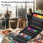 Soucolor 72-Colors Premium Artist Colored Pencils Set with Zippered Case for School Preppy Supplies, Drawing Kit Art Supplies for College Students