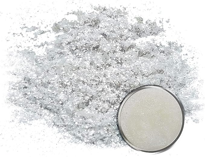 Eye Candy Pigments Premium White Mica Powder - Snowflake (25gr) - for Epoxy, Resin, Soap, Paint, Woodworking, Acrylic Pouring, Bath Bombs, Fishing Lures - DIY Arts and Crafts Additive