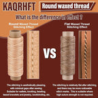 0.55 mm Round Waxed Thread, 14 Colors 76 Yards Spool Wax Coated String, Leather Sewing Waxed Thread for Sewing, Stitching, Beading, Bookbinding, Bracelet, Braiding
