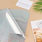 Briartw 20x29cm Hot Foil Paper 50 Sheets Pack Toner Reactive Foil Hot Stamping Foil Paper by Laser Printer and Laminator for Scrapbooking Craft Cardmaking DIY Album (Silver Snowflake, 50 Sheets)