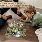 Wooden Puzzles for Adults, Fox Wooden Jigsaw Puzzle for Adults, 440 PCS Unique Animal Shape Wood Puzzles Adult, Birthday Party Gifts for Friends & Family Leisure Time Game Home Decor (XL-17.3*16.6in)