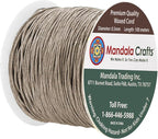 Mandala Crafts 0.5mm 109 Yards Taupe Cotton Waxed Cord for Jewelry Making Bracelet Cord Waxed String - Beading String Thread Jewelry Cords for Necklaces String