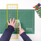Breman Precision Quilting Rulers – 6x18 Inch Clear Acrylic Rulers for Quilting and Sewing – Laser-Cut Edge, Easy-Read Grid Lines, Angled Markers – Fabric Guide for Left & Right-Handed Users