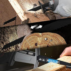 5 Pack 9 inch Reciprocating Saw Blades Set,6/12 TPI High Carbon Saw Blades, Woodcutting Saw Blades with Organizer Case (5, 6/12TPI/225mm)
