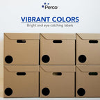 Perco Black 3-Inch Round Circle Dot Sticker Labels with Easy Peel Perforation - 500 Labels per Roll - Strong Adhesion, Vibrant Colors for Organizing, Crafting & More - Made in USA