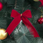 MEEDEE 1.5 Inch Velvet Wired Ribbon - 25 Yards Dark Red, Perfect for Christmas Tree, Wreaths & Bows