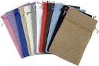 Palmhomee Pack of 12 Burlap Gift Bags with Drawstring Linen Jewelry Pouches Wedding Hessian Jute Bags for Birthday Jewelry and Treat Pouches Party Wedding Favors Gift Art and DIY Craft (8x12 Inch,
