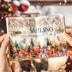Christmas PET Tape Set - Seamless Loop Design with Snowy Villages, Festive Cats and Holiday Scenes, Includes Decorative Clip, Self-Adhesive Rolls for Scrapbook, Journal and DIY Decor